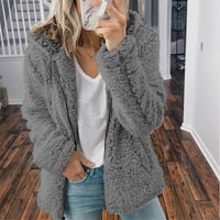 Fluffy Women's Hoodie Vest - Sofia-Dark Grey-S-State of Style