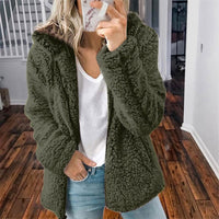 Fluffy Women's Hoodie Vest - Sofia-Green-S-State of Style