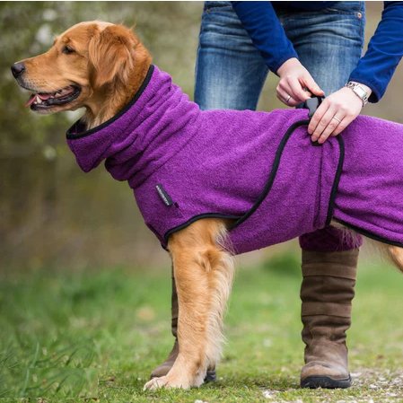 Fluffyheaven Liam Pet Bathrobe – Soft, Absorbent & Comfortable-Purple-S-State of Style