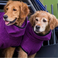Fluffyheaven Liam Pet Bathrobe – Soft, Absorbent & Comfortable-Purple-S-State of Style