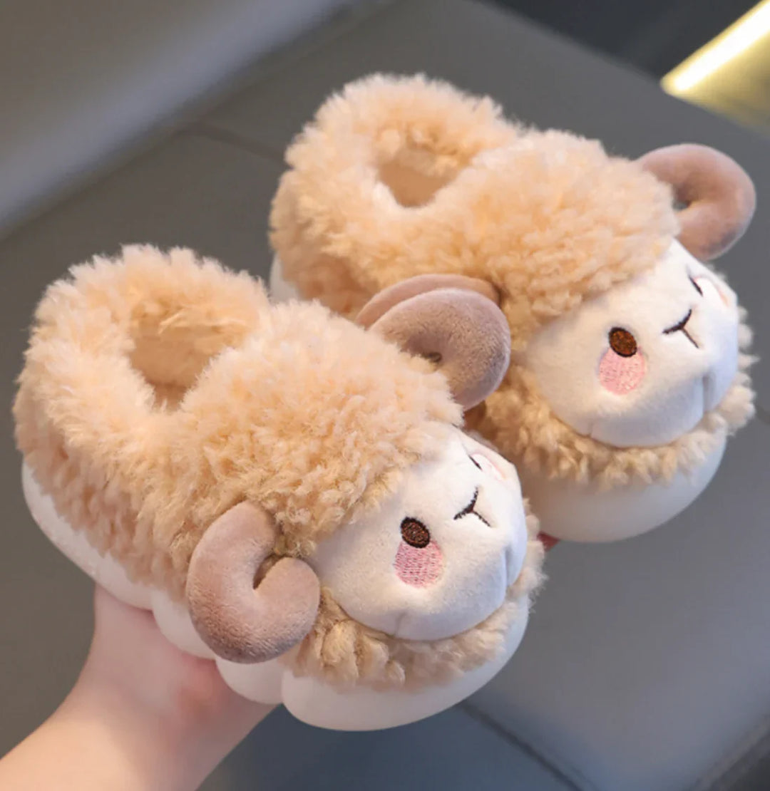 FluffySteps Kids' Slippers – Fluffy Comfort for Tiny Feet-Brown-5-5.5-State of Style