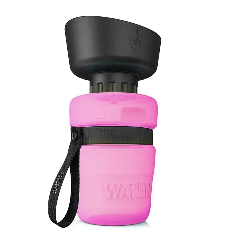 Foldable Dog Water Bottle - PawQuench-Pink-State of Style