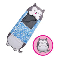 Foldable Kids' Sleeping Bag in Animal Shape – Snoozi-Husky-135x50cm-State of Style