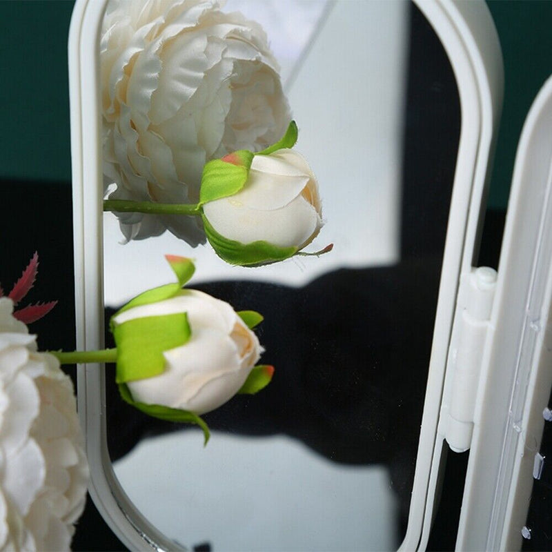 Foldable Oval Jewellery Organiser | Travel Case-WHITE-State of Style