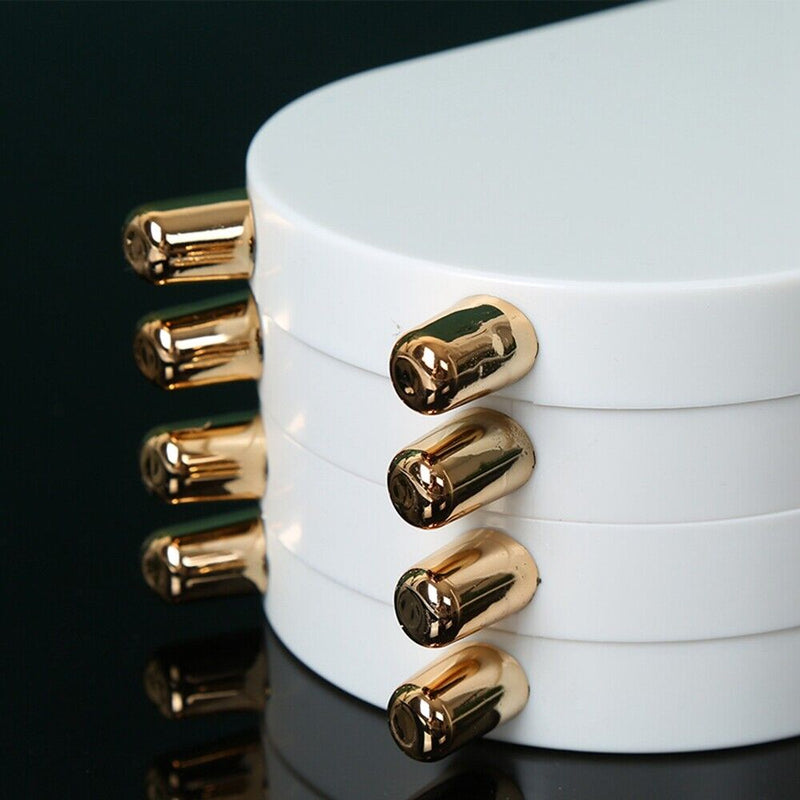 Foldable Oval Jewellery Organiser | Travel Case-WHITE-State of Style