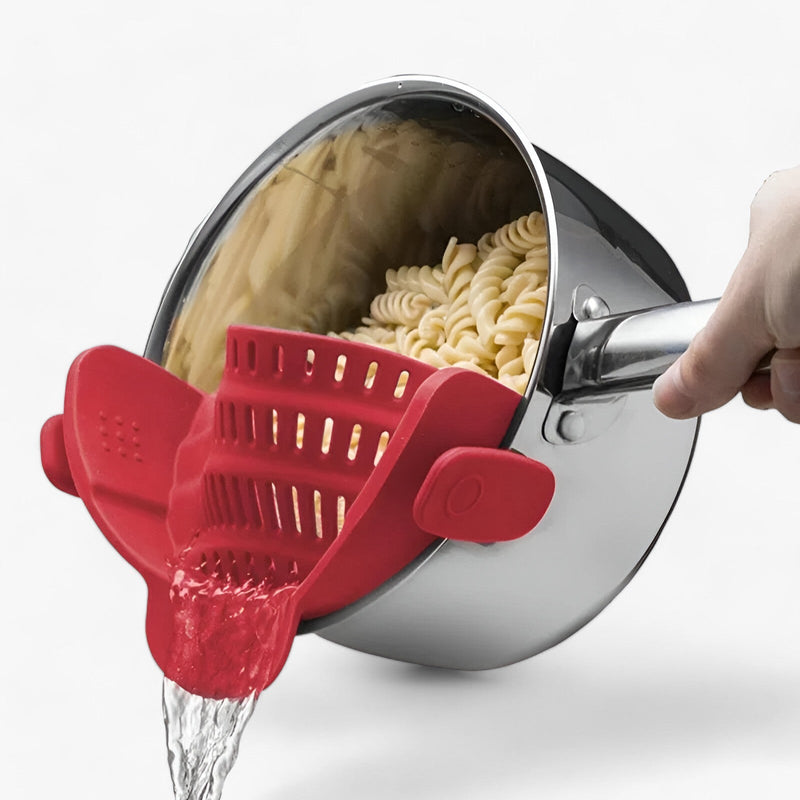 Foldable Silicone Kitchen Colander - FlexiStrain-Grey-State of Style