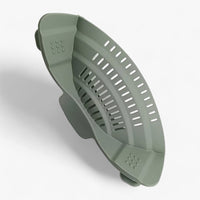 Foldable Silicone Kitchen Colander - FlexiStrain-Grey-State of Style