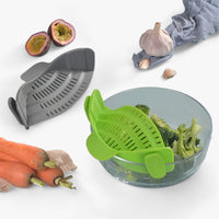 Foldable Silicone Kitchen Strainer – FlexiStrain-Grey-State of Style