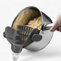 Foldable Silicone Kitchen Strainer – FlexiStrain-Grey-State of Style
