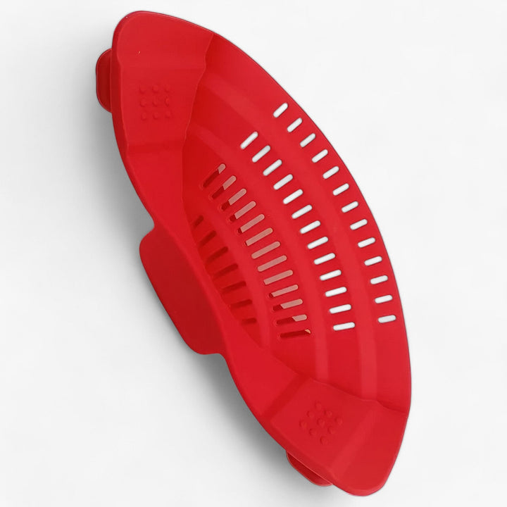 Foldable Silicone Kitchen Strainer – FlexiStrain-Red-State of Style