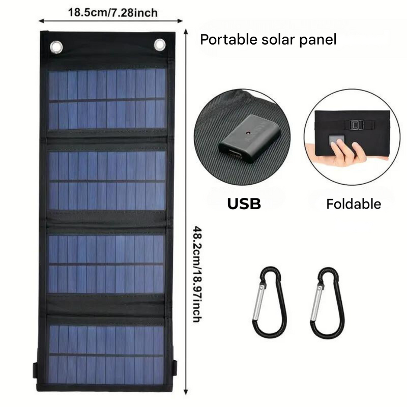 Foldable Solar Powerbank – SolarMate-Black-State of Style