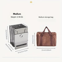 Foldable Stainless Steel Wood Stove - TrailFlame-Medium-State of Style