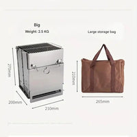 Foldable Stainless Steel Wood Stove - TrailFlame-Medium-State of Style
