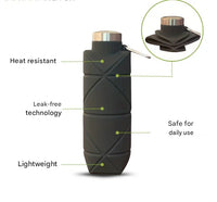 Foldable Water Bottle 750 ML - AquaFold-Black-State of Style