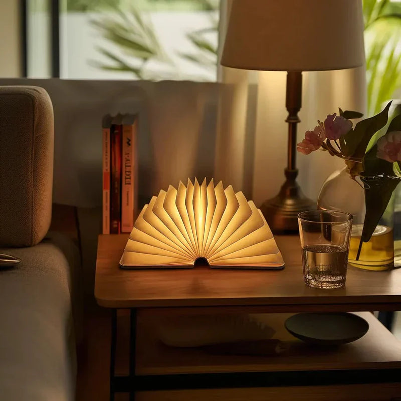 Folding Book Lamp with Warm LED Lighting - StoryGlow-State of Style