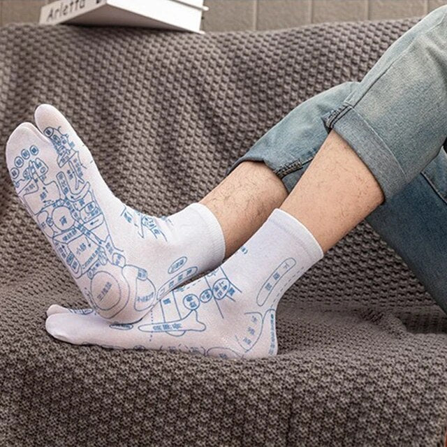 FootRevive Reflexology Socks – Relaxation for Your Feet-Women’s 5.0-8.0 / AU Men’s 4.5-7.5 – Foot length: 22-25 cm-State of Style