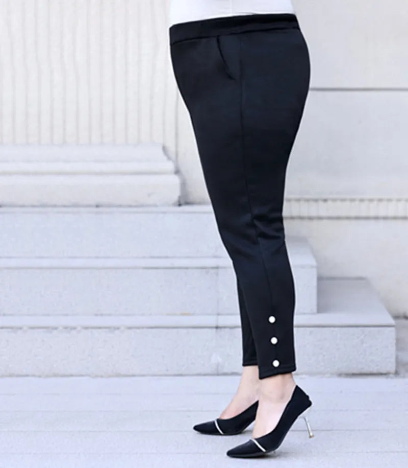 Formal Plus Size Office Trousers – Professional & Comfortable Fit-White-Summer-3XL-State of Style