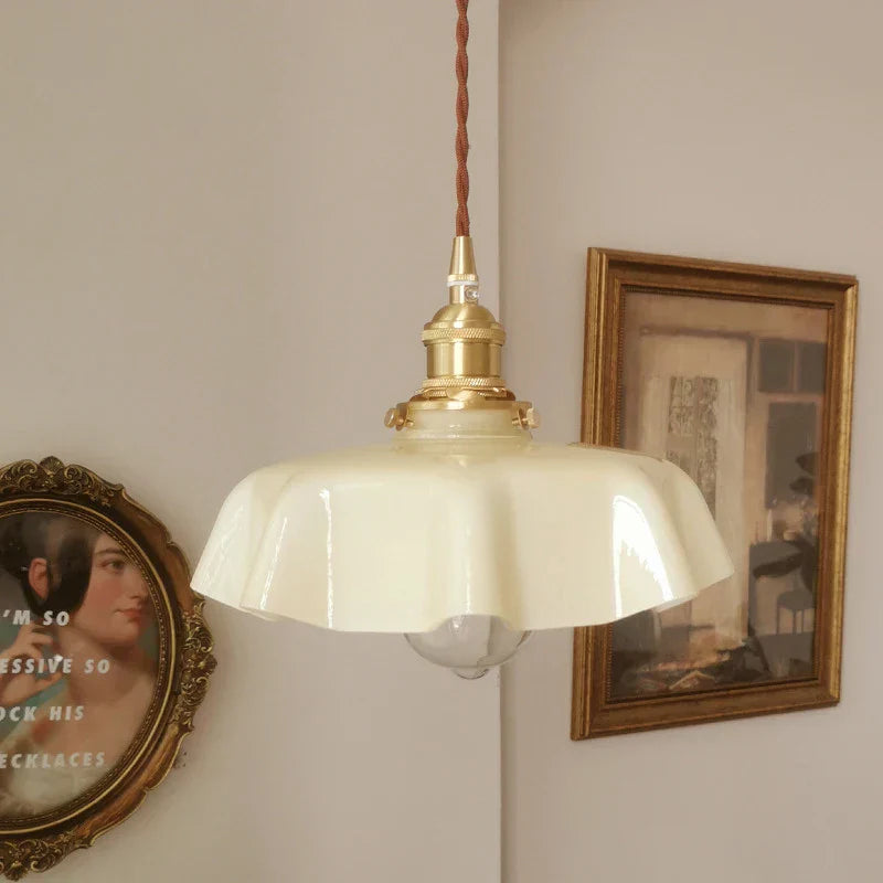 French Brass Hanging Lamp - BrassChic-Room Yellow-Warm White-State of Style