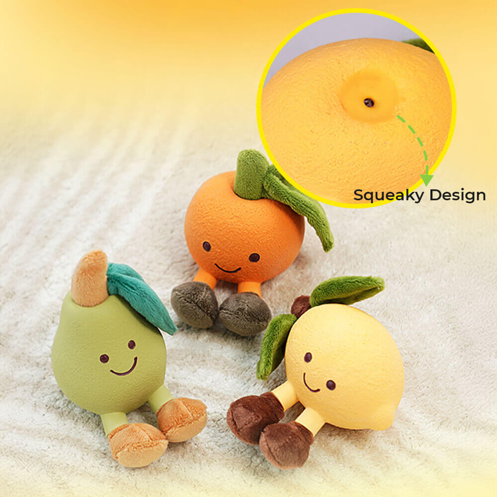 Fruity Dog Squeaky Toy - FruityChew-Orange-State of Style