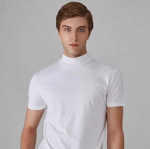 Function shirt with turtleneck for men – Adrian-White-S-State of Style