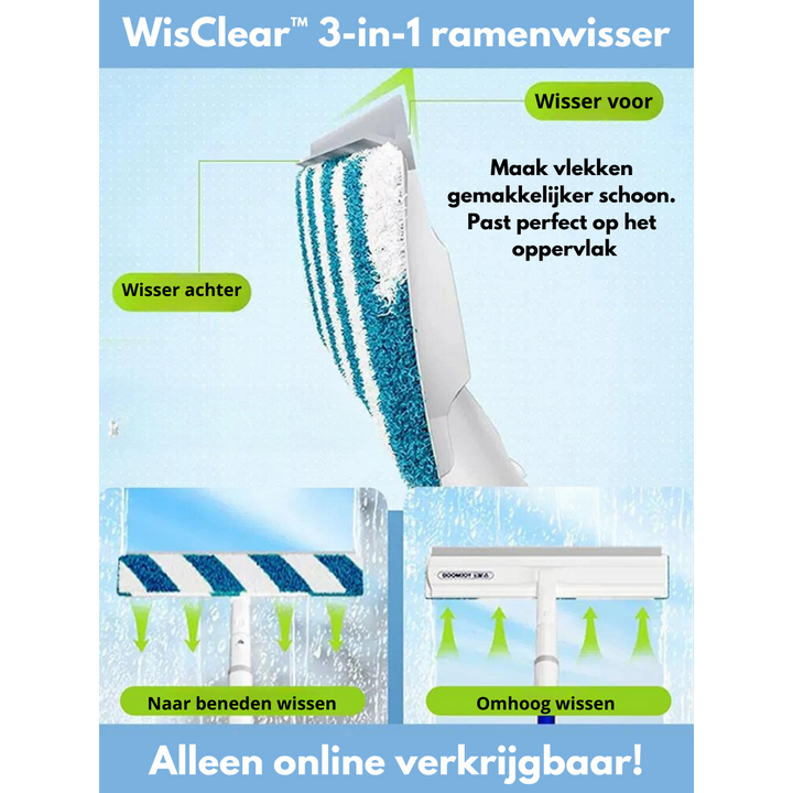 Functional 3-in-1 Window Squeegee - ClearView-State of Style