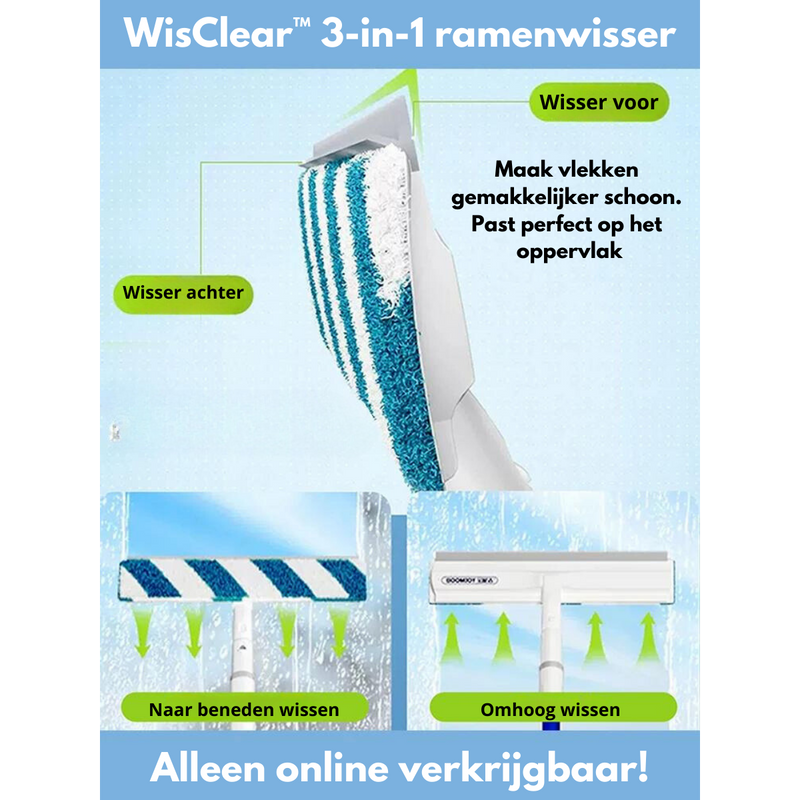 Functional 3-in-1 Window Squeegee - ClearView-State of Style