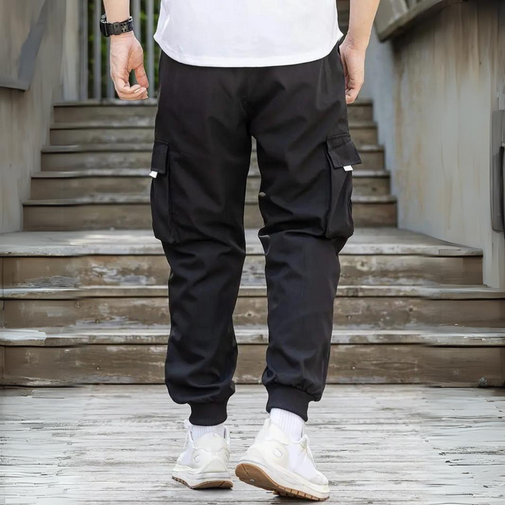 Functional Cargo Pants with Drawstring - Maxwell-Blue-S-State of Style