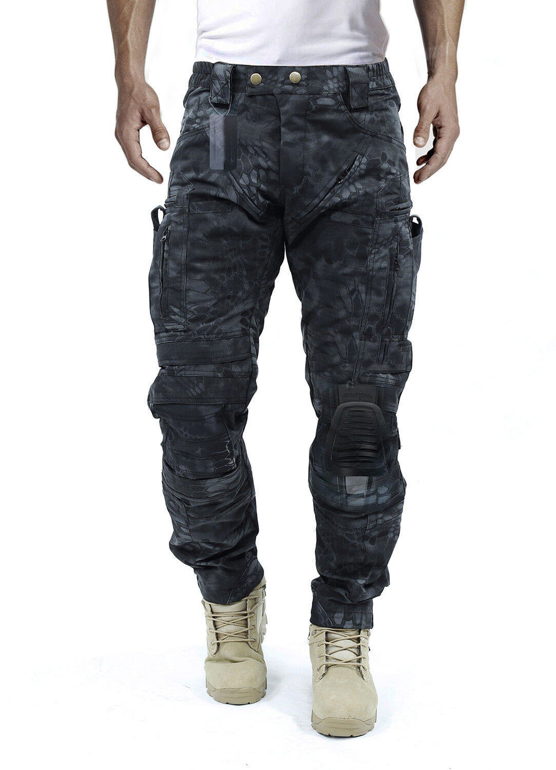 Functional Cargo Trousers for Men - Liam-Black B-S-State of Style