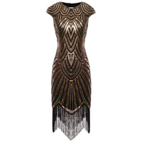 Gatsby Style Glitter Dress | 1920s Inspired-Gold-S-State of Style