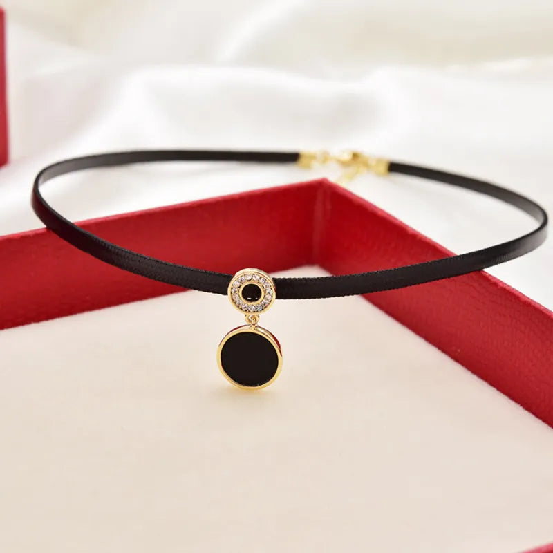 Geometric Crystal Necklace | Elegant Design-ROUND GOLD-State of Style