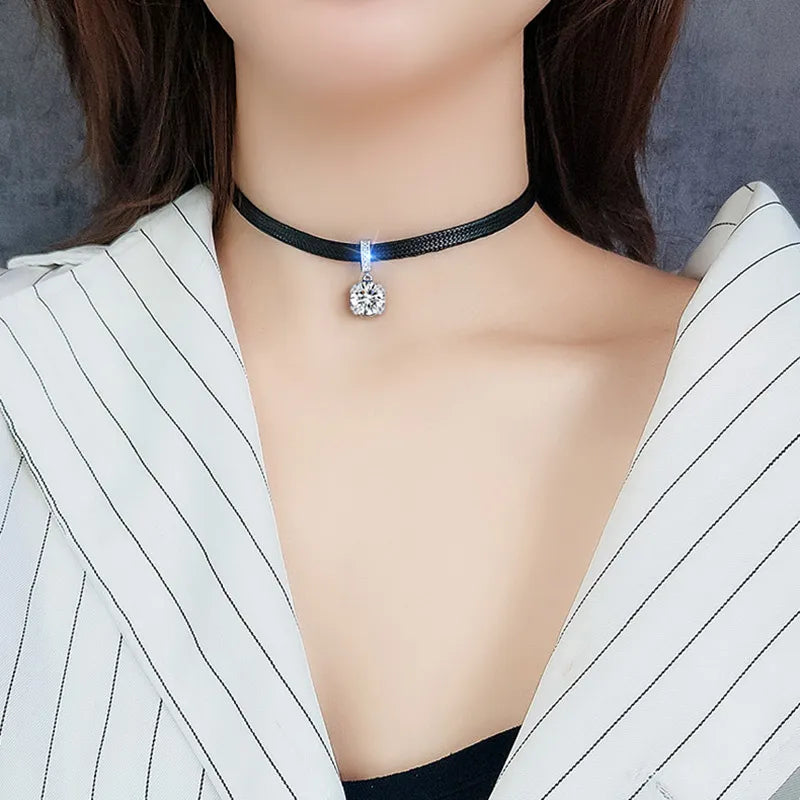 Geometric Crystal Necklace | Elegant Design-ZIRCON-State of Style
