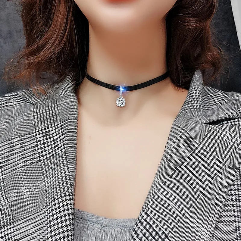 Geometric Crystal Necklace | Elegant Design-ZIRCON-State of Style