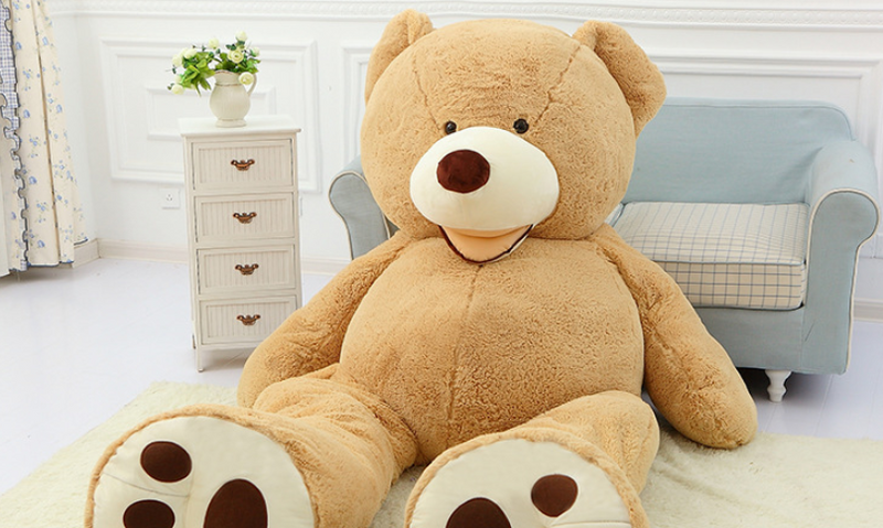 Giant Plush Teddy Bear – HugHero-Light brown-80 cm-State of Style