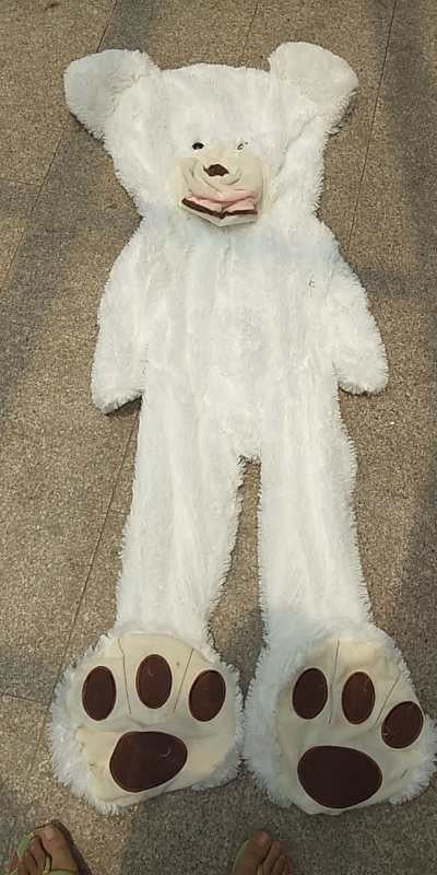 Giant Plush Teddy Bear – HugHero-White-80 cm-State of Style