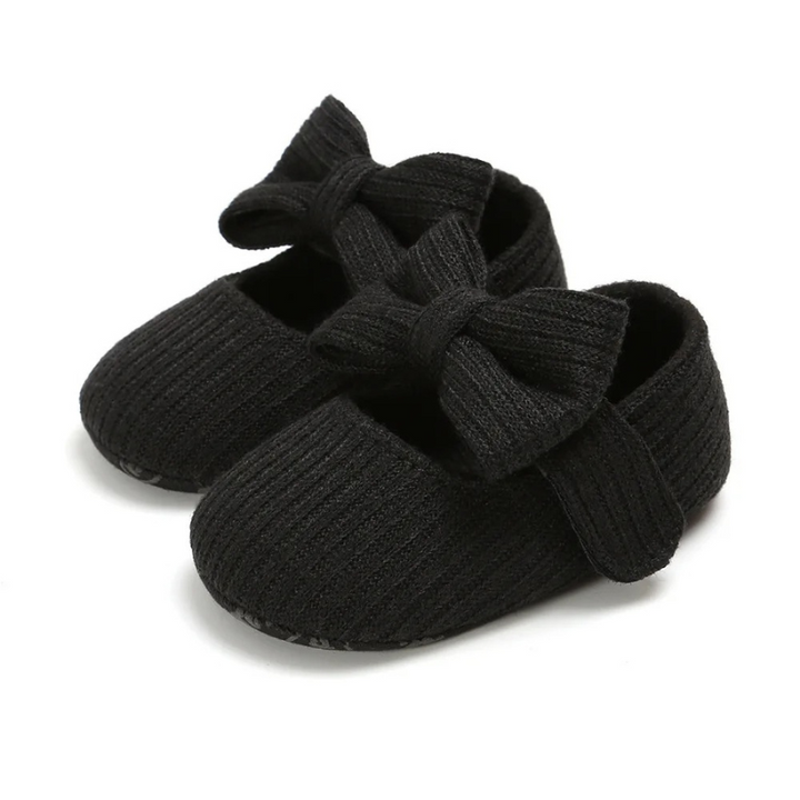 Girls Baby Booties - StarSteppers-0-6 Months-Black Bow-State of Style