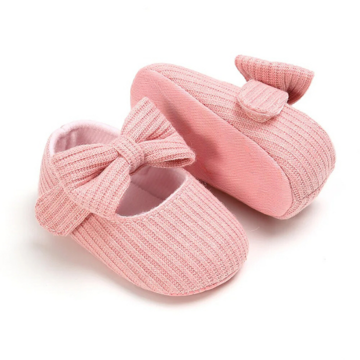 Girls Baby Booties - StarSteppers-0-6 Months-Pink Bow-State of Style