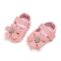 Girls Baby Booties - StarSteppers-0-6 Months-Pink Flowers-State of Style