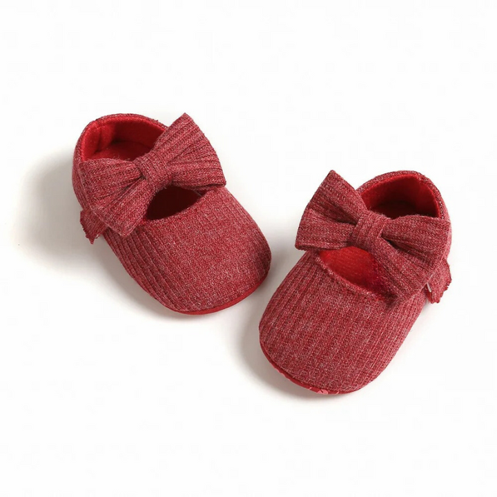 Girls Baby Booties - StarSteppers-0-6 Months-Red Bow-State of Style