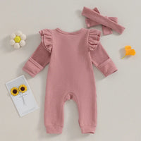Girls' Baby Suit with Ruffles – NolaBloom-Pink-0-3M-State of Style