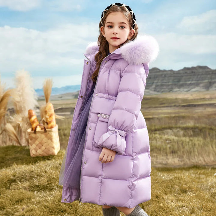 Girls' Winter Coat – Elina-Black-120 cm-State of Style