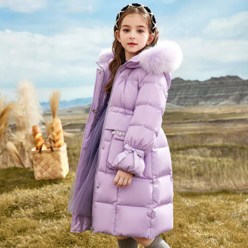 Girls' Winter Coat – Elina-Black-120 cm-State of Style