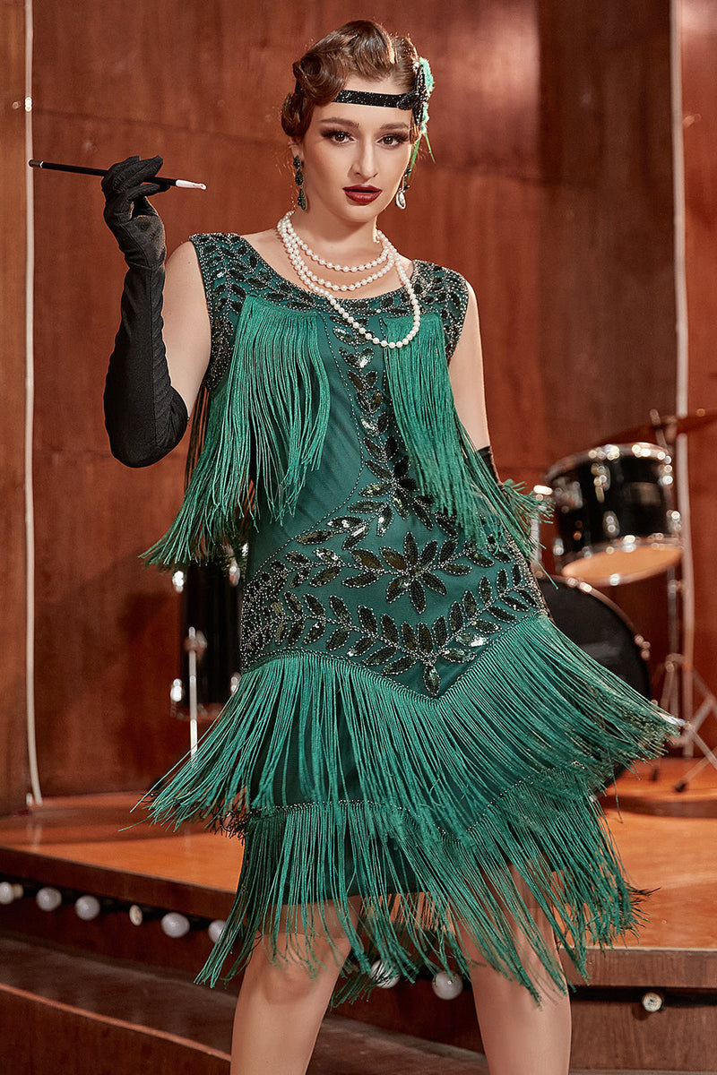 Glamorous 1920s Charleston Dress - Amelia-Champagne-S-State of Style