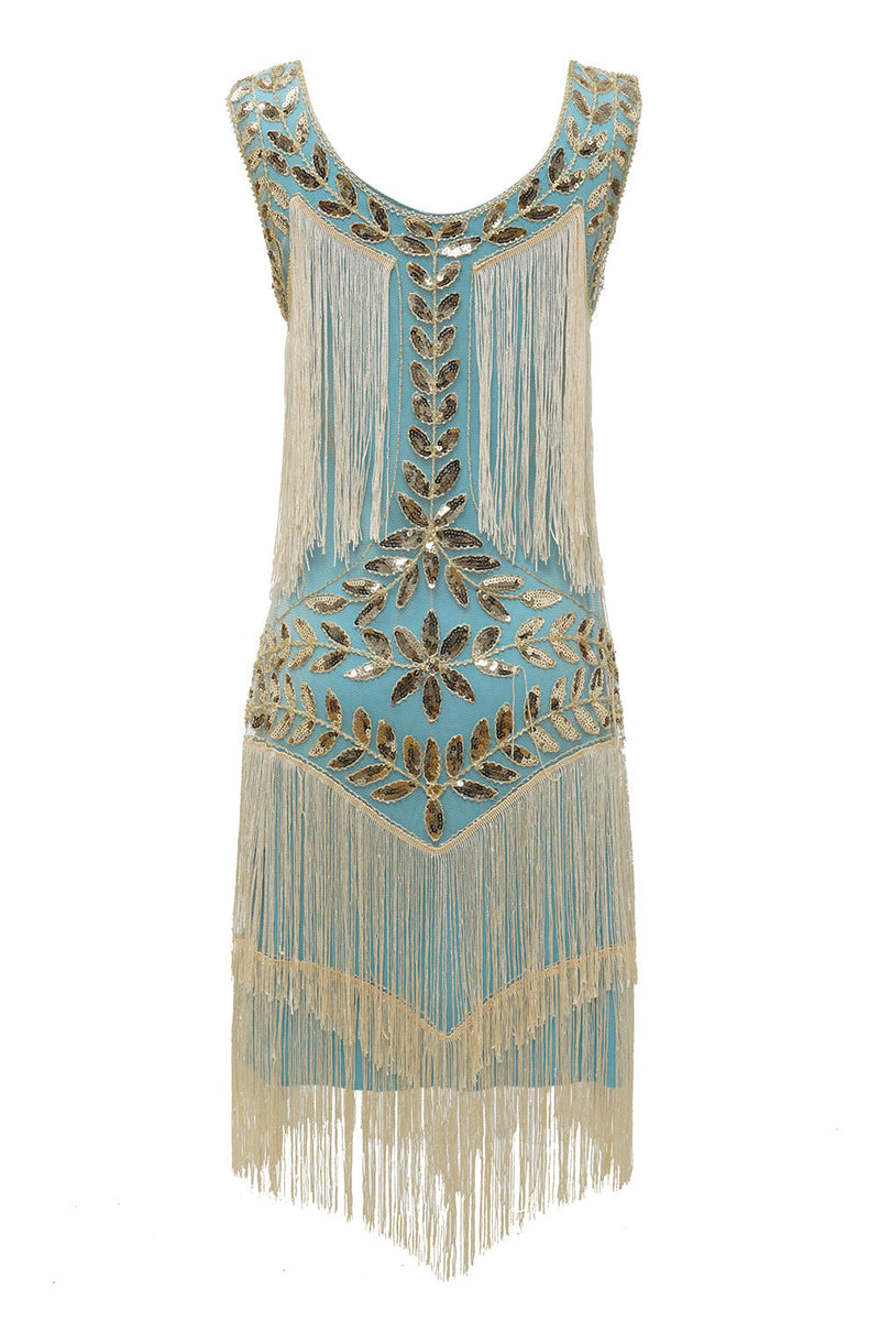 Glamorous 1920s Charleston Dress - Amelia-Champagne-S-State of Style