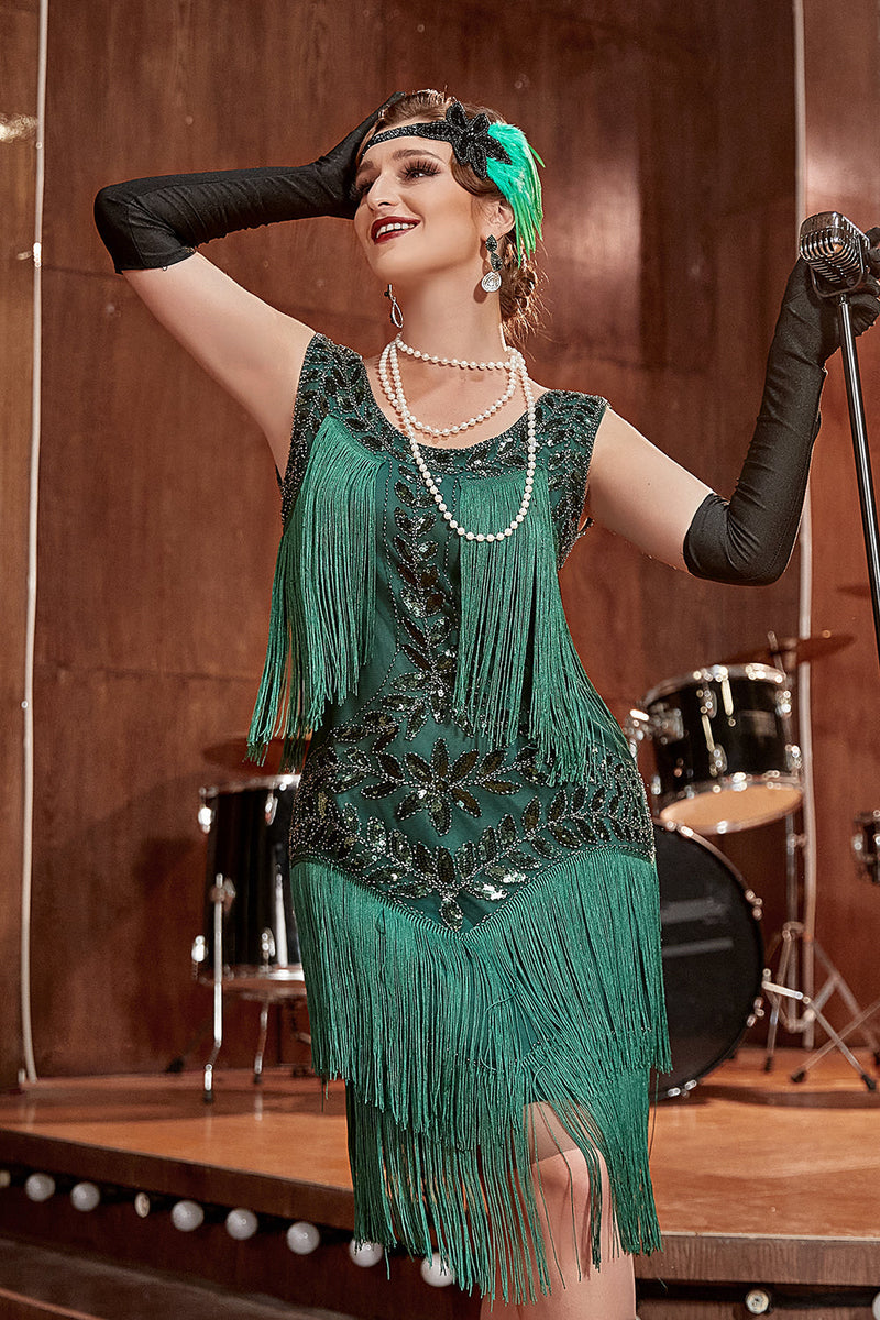 Glamorous 1920s Charleston Dress - Amelia-Champagne-S-State of Style
