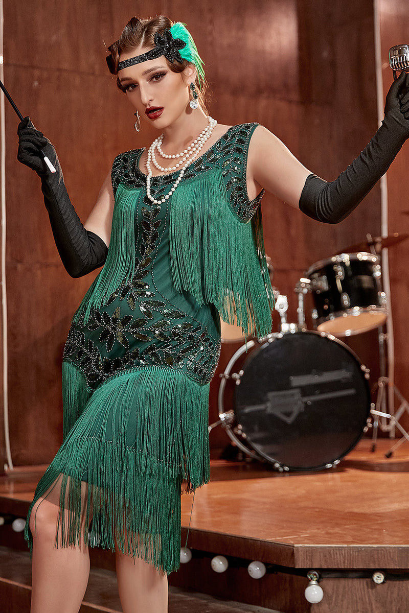 Glamorous 1920s Charleston Dress - Amelia-Champagne-S-State of Style