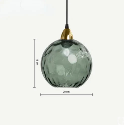 Glass Ball Pendant Lamp - LumiSphere-Dark Green-Cold White-State of Style