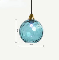 Glass Ball Pendant Lamp - LumiSphere-Heavenly Blue-Cold White-State of Style