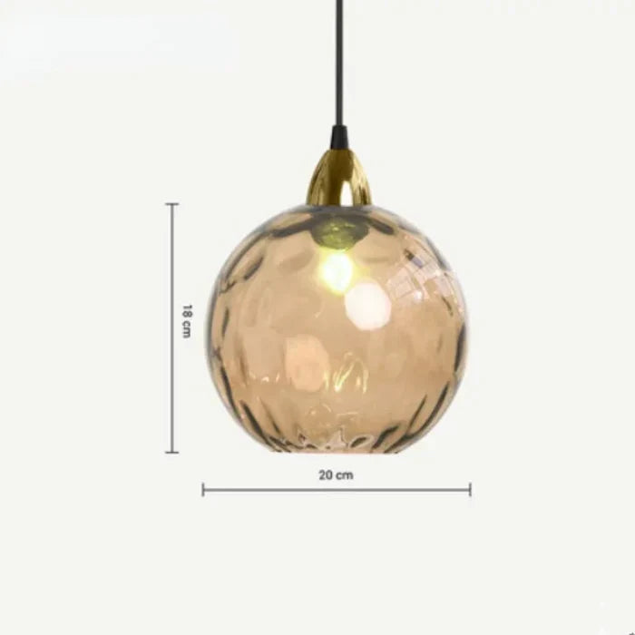Glass Ball Pendant Lamp - LumiSphere-Rose Fire-Cold White-State of Style