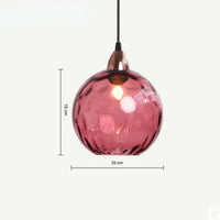 Glass Ball Pendant Lamp - LumiSphere-Rose Fire-Cold White-State of Style