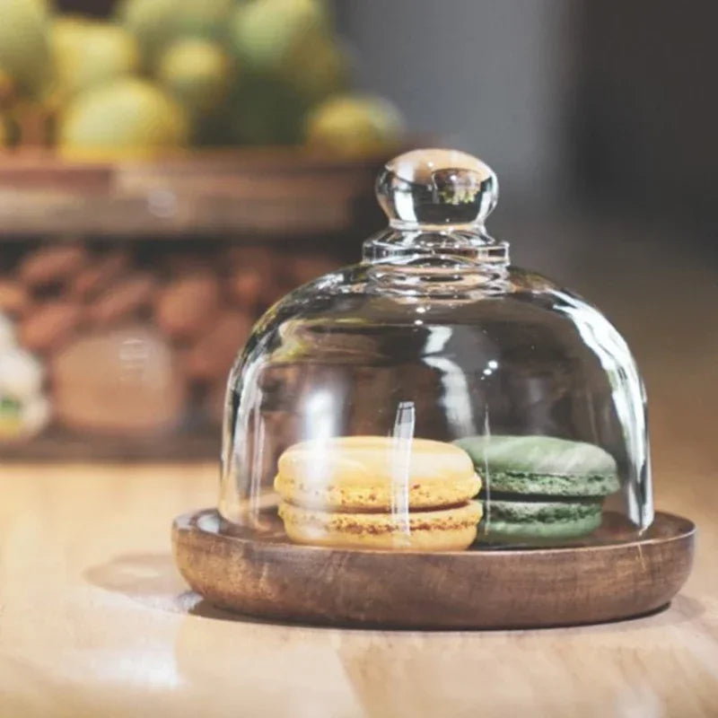 Glass Bowl with Wooden Lid - NatureLux-State of Style